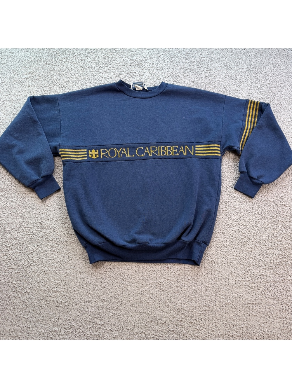 Vintage 90s Royal Caribbean Cruise Wear Crewneck Sweatshirt Navy Large